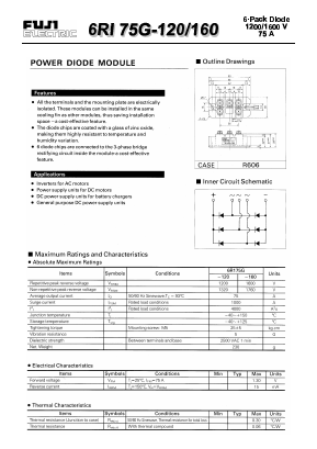 6RI75G-160 Datasheet PDF Fuji Electric