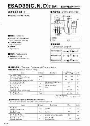 ESAD39-06N Datasheet PDF Fuji Electric