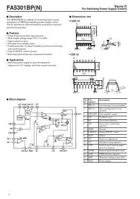 FA5301BP Datasheet PDF Fuji Electric