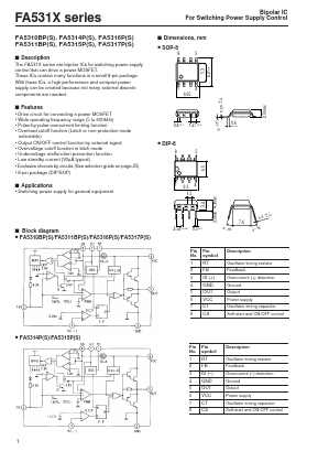 FA5314P Datasheet PDF Fuji Electric