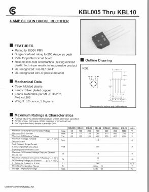 KBL005 Datasheet PDF Fuji Electric