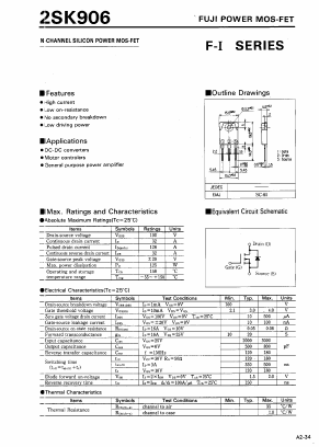 K906 Datasheet PDF Fuji Electric