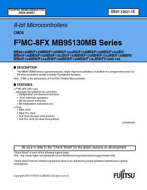 MB95F133NBW Datasheet PDF Fuji Electric