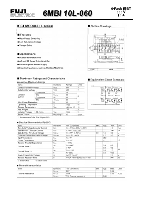 6MBI10L-060 Datasheet PDF Fuji Electric
