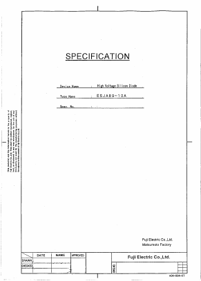 ESJA89-10A Datasheet PDF Fuji Electric