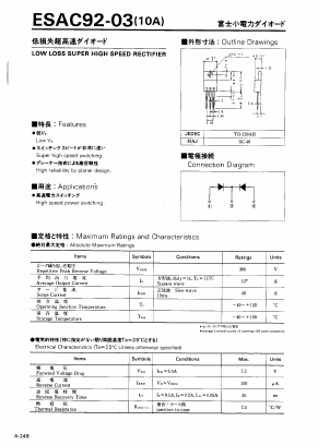 ESAC92-03 Datasheet PDF Fuji Electric