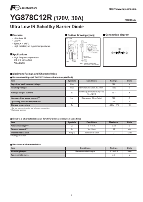 YG878C12R Datasheet PDF Fuji Electric