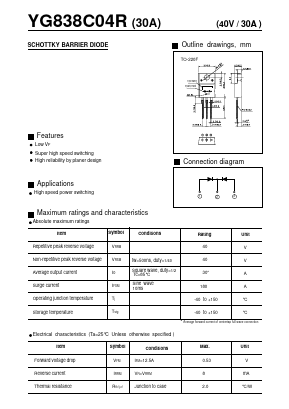 YG838C04R Datasheet PDF Fuji Electric