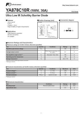 YA878C10R Datasheet PDF Fuji Electric