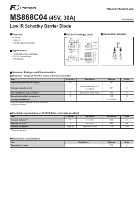 MS868C04 Datasheet PDF Fuji Electric