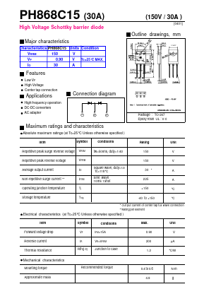 PH868C15 Datasheet PDF Fuji Electric