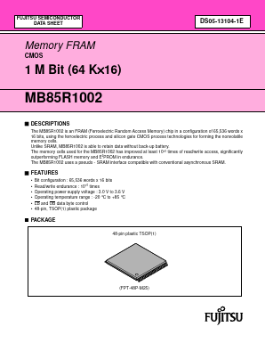 MB85R1002 Datasheet PDF Fujitsu
