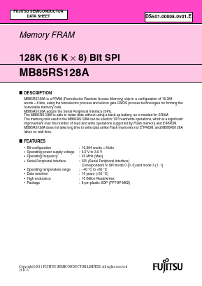 MB85RS128A Datasheet PDF Fujitsu