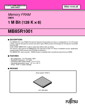 MB85R1001 Datasheet PDF Fujitsu