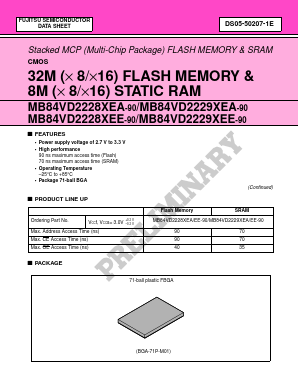 MB84VD2228XEE-90 Datasheet PDF Fujitsu
