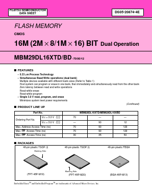 MBM29DL16XBD Datasheet PDF Fujitsu