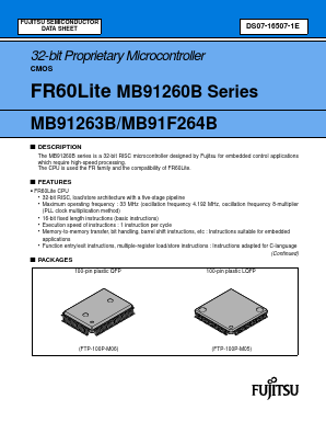 MB91F264BPFV-G Datasheet PDF Fujitsu