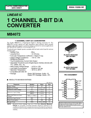 MB4072PF Datasheet PDF Fujitsu