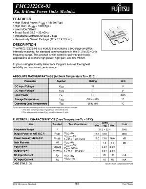 FMC2122C6-03 Datasheet PDF Fujitsu