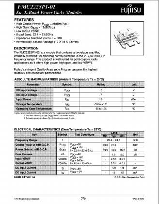 FMC2223P1-02 Datasheet PDF Fujitsu