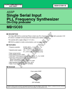 MB15C03PFV Datasheet PDF Fujitsu