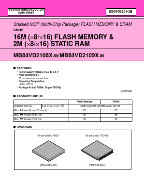 MB84VD21093-85 Datasheet PDF Fujitsu