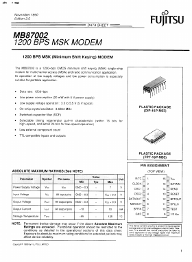 MB87002 Datasheet PDF Fujitsu
