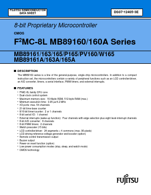 MB89161A Datasheet PDF Fujitsu