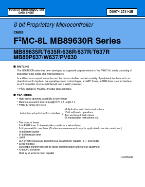 MB89T637R Datasheet PDF Fujitsu