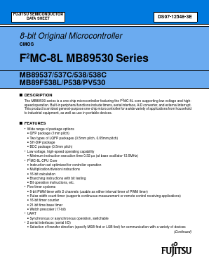 MB89F538L Datasheet PDF Fujitsu