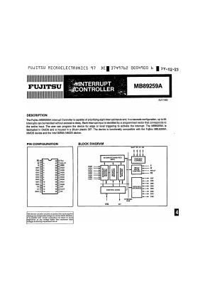 MB89259A Datasheet PDF Fujitsu