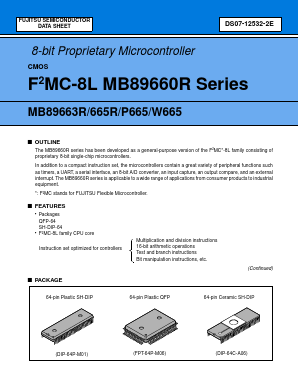 MB89660R Datasheet PDF Fujitsu