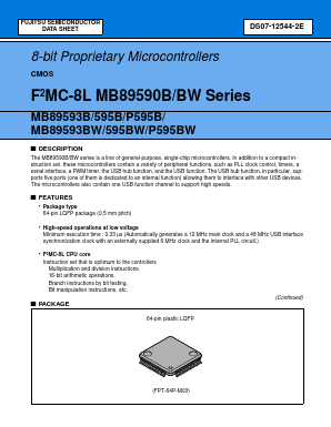 MB89P595BPFV Datasheet PDF Fujitsu