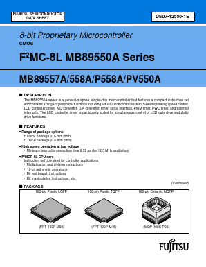 MB89P558A-201PFV Datasheet PDF Fujitsu