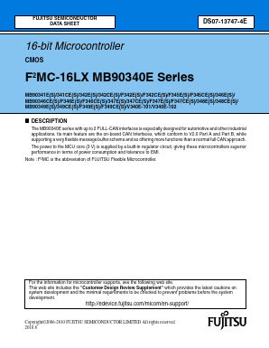 MB90342EPF Datasheet PDF Fujitsu