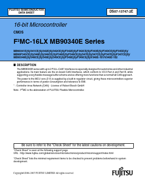 MB90340E Datasheet PDF Fujitsu
