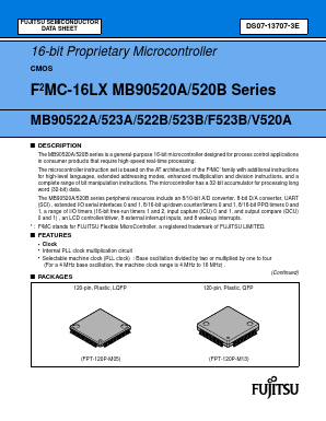 MB90F523BPFF Datasheet PDF Fujitsu