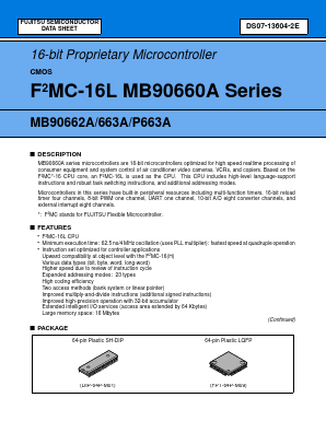 MB90660A Datasheet PDF Fujitsu