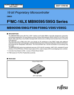 MB90598 Datasheet PDF Fujitsu