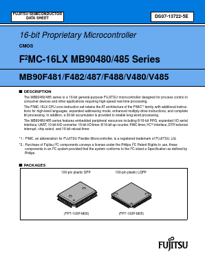 MB90F488PF Datasheet PDF Fujitsu