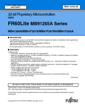 MB91F267APMC-GE1 Datasheet PDF Fujitsu