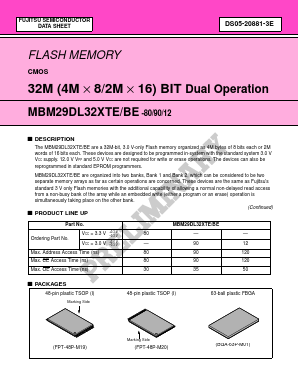 MBM29DL321BE Datasheet PDF Fujitsu