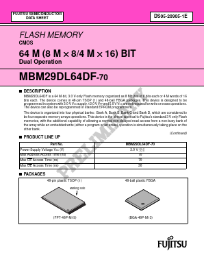 MBM29DL64DF Datasheet PDF Fujitsu