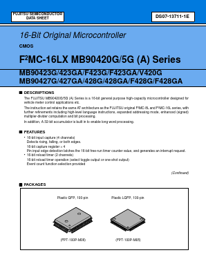 MB90F428GPFV Datasheet PDF Fujitsu