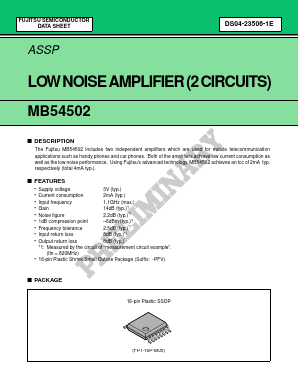 MB54502PFV Datasheet PDF Fujitsu