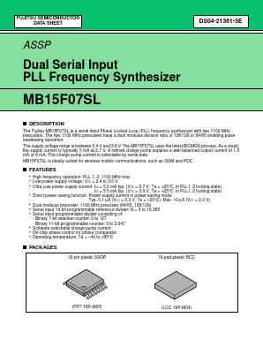 MB15F07SL Datasheet PDF Fujitsu