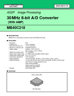 MB40C218PFQ Datasheet PDF Fujitsu