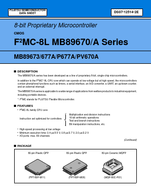 MB89673PFM Datasheet PDF Fujitsu