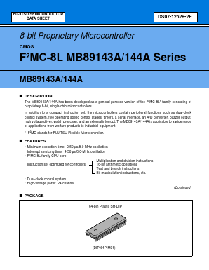 MB89144 Datasheet PDF Fujitsu