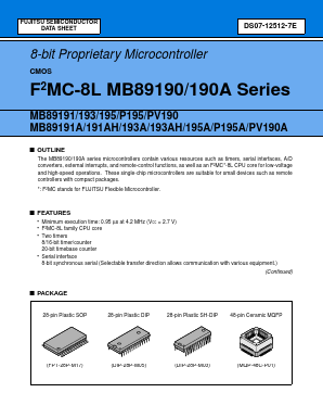 MB89P195APF-201 Datasheet PDF Fujitsu